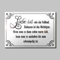 Spruchschild, Hinweisschild, gew&ouml;lbt