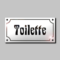 Toilettenschild, Toilette, gew&ouml;lbt