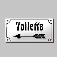 Toilettenschild, Toilette, gew&ouml;lbt